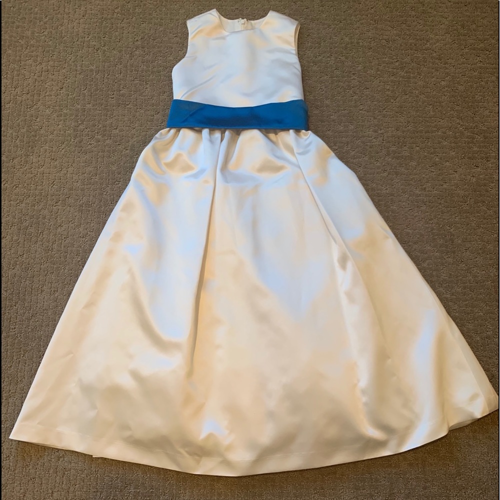 Girls Junior Bridesmaid/Pageant Dress, Cream, Sz 7